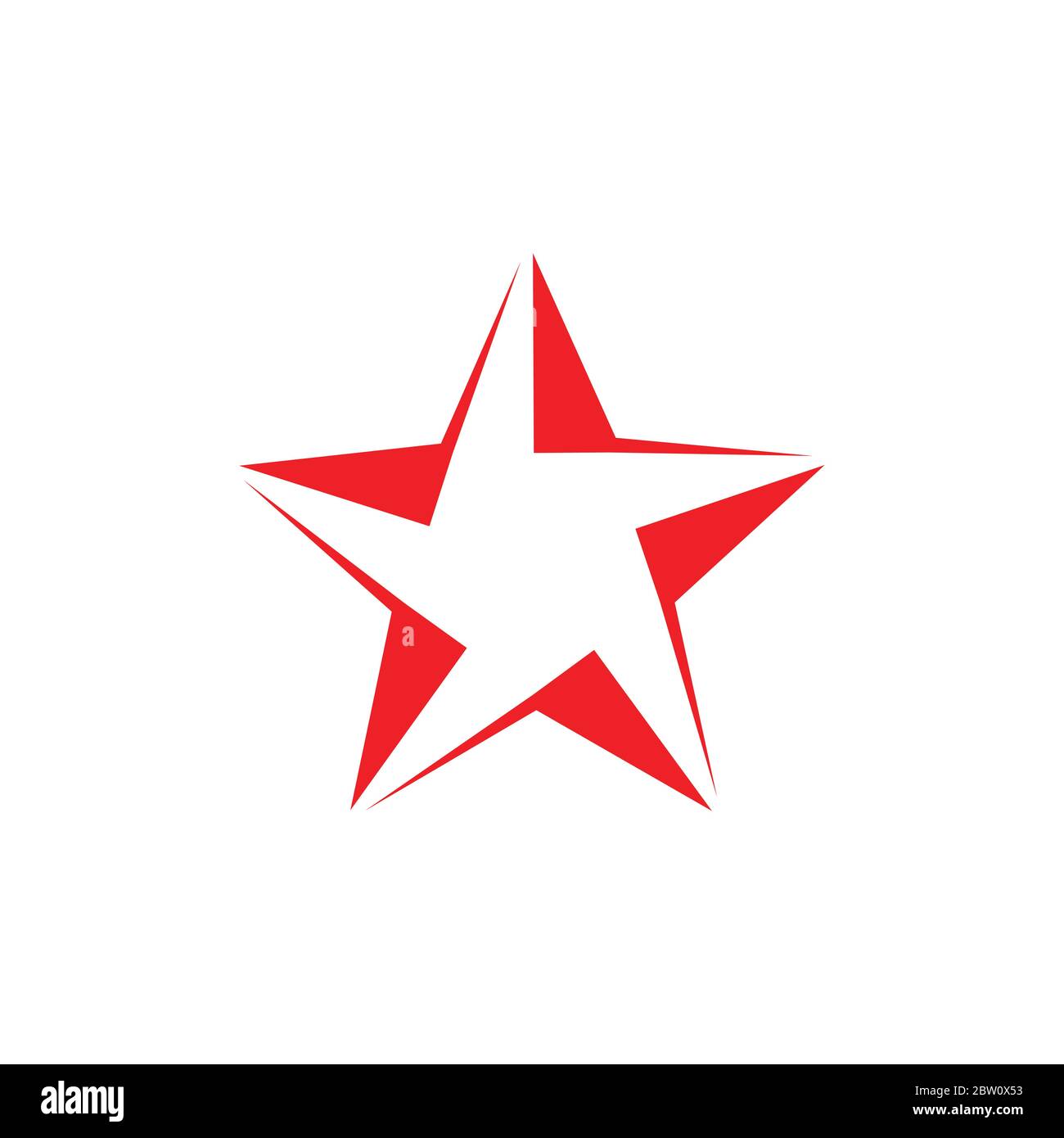 Geometrischer Vektor mit flachem Logo in 3D-Stern Stock Vektor