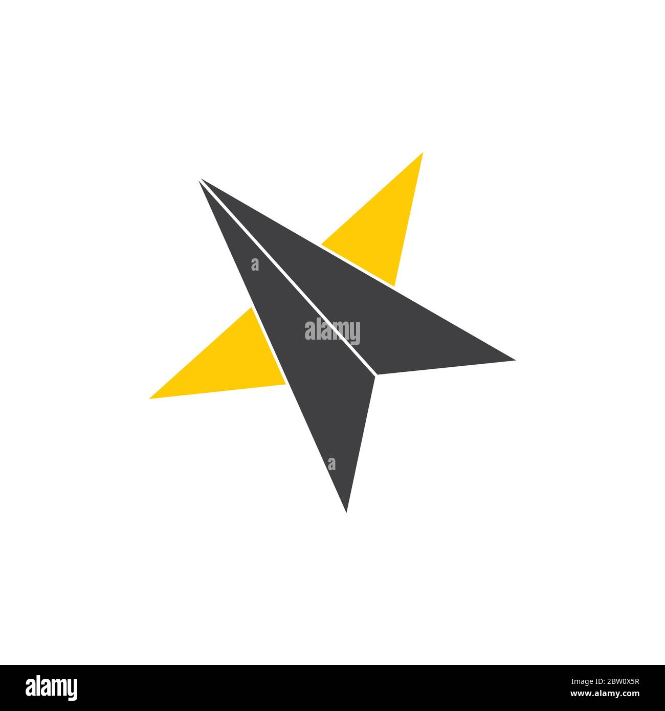 Stern Geometrischer Pfeil einfacher Logo-Vektor Stock Vektor