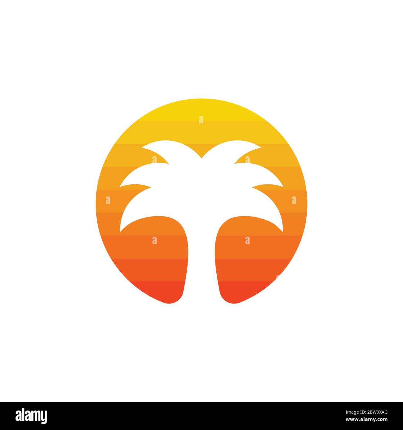 Palm Dates Wüste arabischen Symbol Logo Vektor Stock Vektor