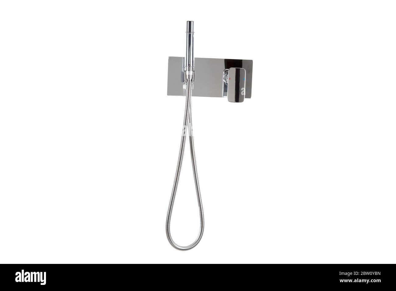 Duschset Aus Stahl. Verchromte Seitliche Duschtasse Bidet-Wasserhahn Für Wandmontage. Fyeer Neuer Thermostat-Duschmischer Wasserhahn mit Bidet-Spray. Stockfoto