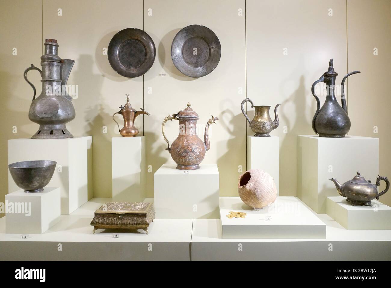 Antiquitäten im Nationalmuseum, Riad, Königreich Saudi-Arabien, Naher Osten ausgestellt. Foto aufgenommen am 9. August 2017. Stockfoto