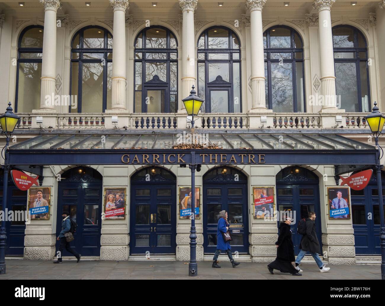 Das Garrick Theater an der Charing Cross Road bei Tag. London Stockfoto