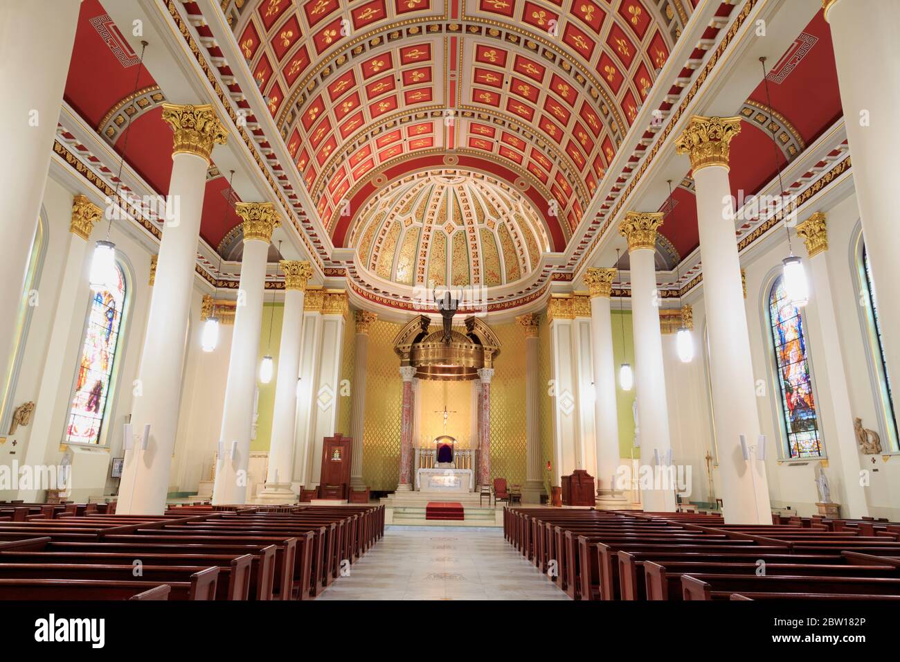 Kathedrale-Basilika der Unbefleckten Empfängnis, Mobile, Alabama, USA Stockfoto