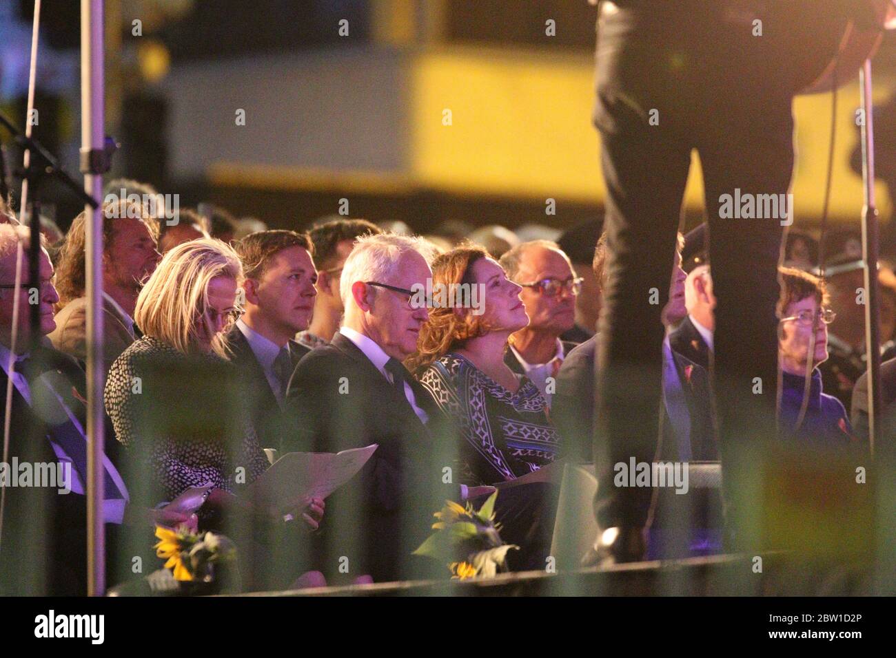 Politiker bei der Belagerungszeremonie in Sydney emotional. Im Bild: Lucy Turnbull und Malcolm Turnbull. Stockfoto