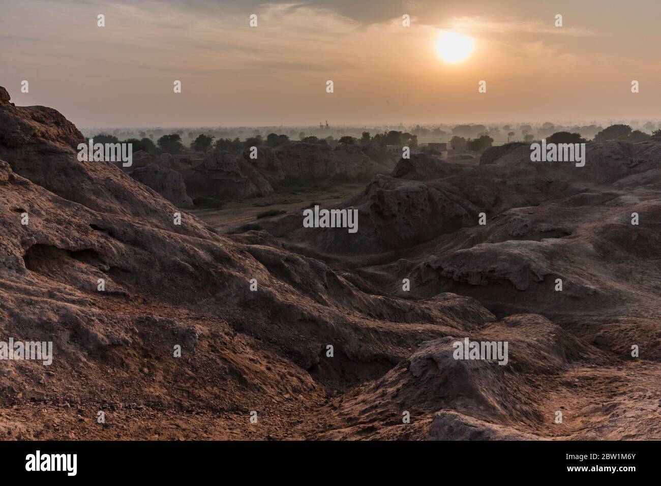 Ruinen von Tulamba, Alt-Tulamba, Eroberungen von Alexander dem Großen, Khanewal, Punjab Provinz, Pakistan, Südasien, Asien Stockfoto