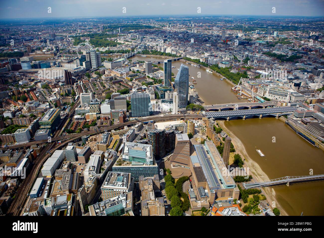 Luftaufnahme der Tate Modern Gallery in London, Großbritannien Stockfoto