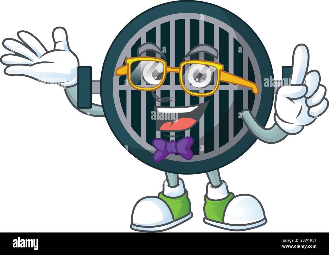 Cartoon Charakter Design von Nerd Grill mit seltsamen Gläser. Vektorgrafik Stock Vektor