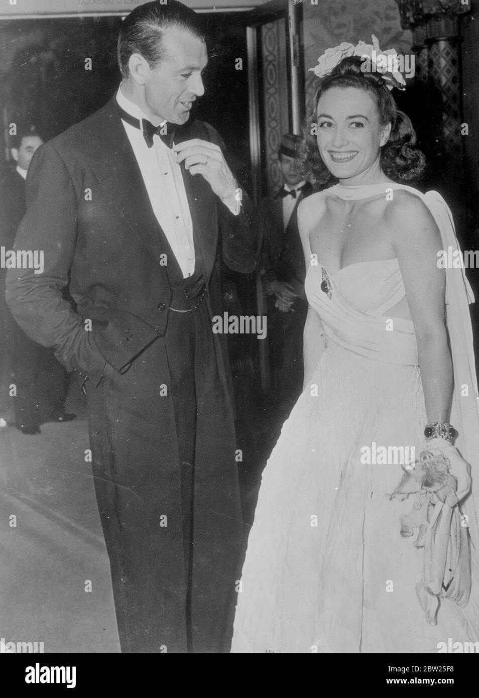 Joan Crawford, Gary Cooper in der ersten Nacht. Stockfoto