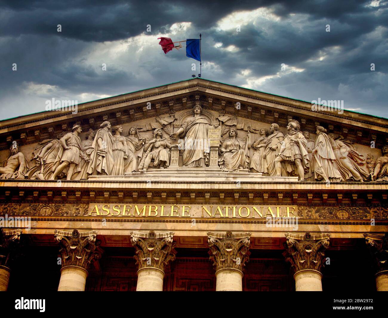 Palais Bourbon, Nationalversammlung, Paris, Ile-de-France, Frankreich Stockfoto