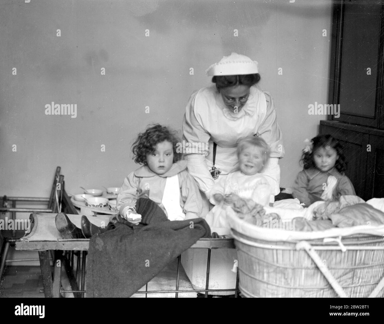 Creche-Sektion bei der Ausstellung Cookery an der National School of Cookery. 1914 - 1918 Stockfoto