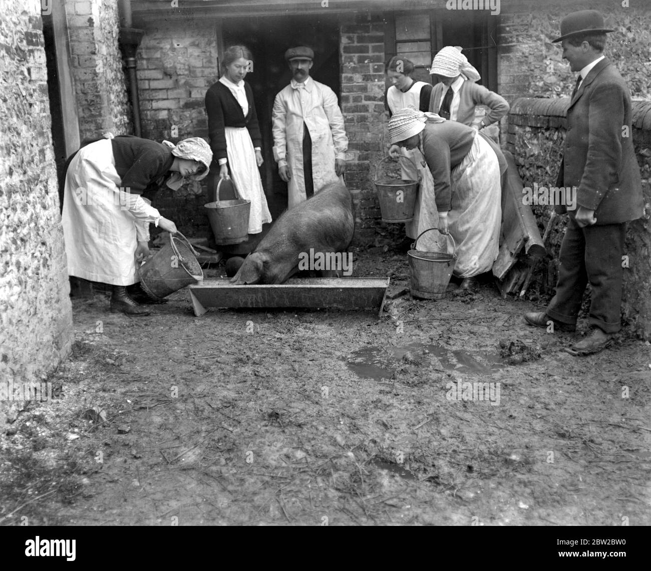 Farmerinnen in Sparsholt, Hampshire. 1914-1918 Stockfoto