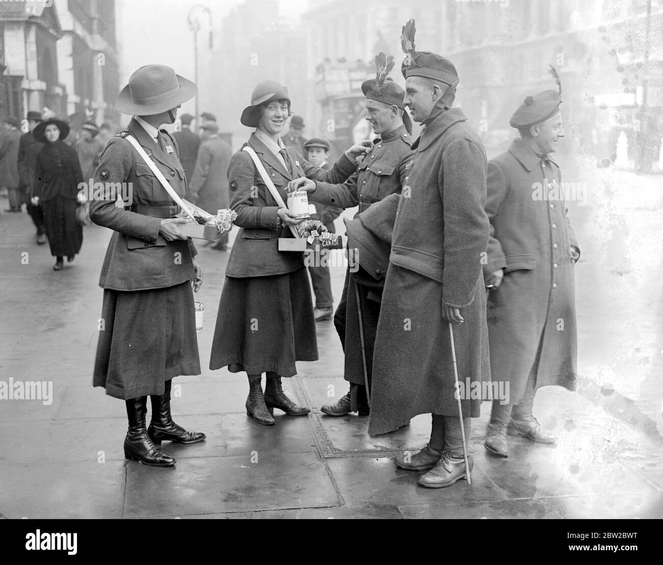 Tag Der Kitchener Flagge. Frauen Reserve Ambulance Corps und Canadian Scotties. November 1916 Stockfoto