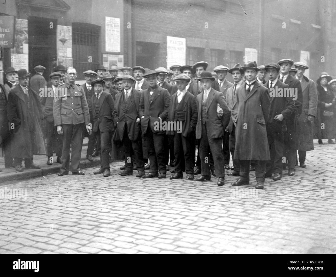 Rekrutiert Royal Navy und Marines. 1914-1918 Stockfoto