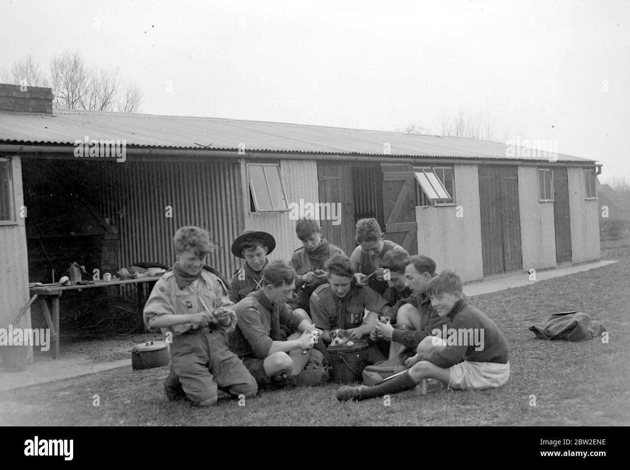 Scouts und Welpen. 1934 Stockfoto