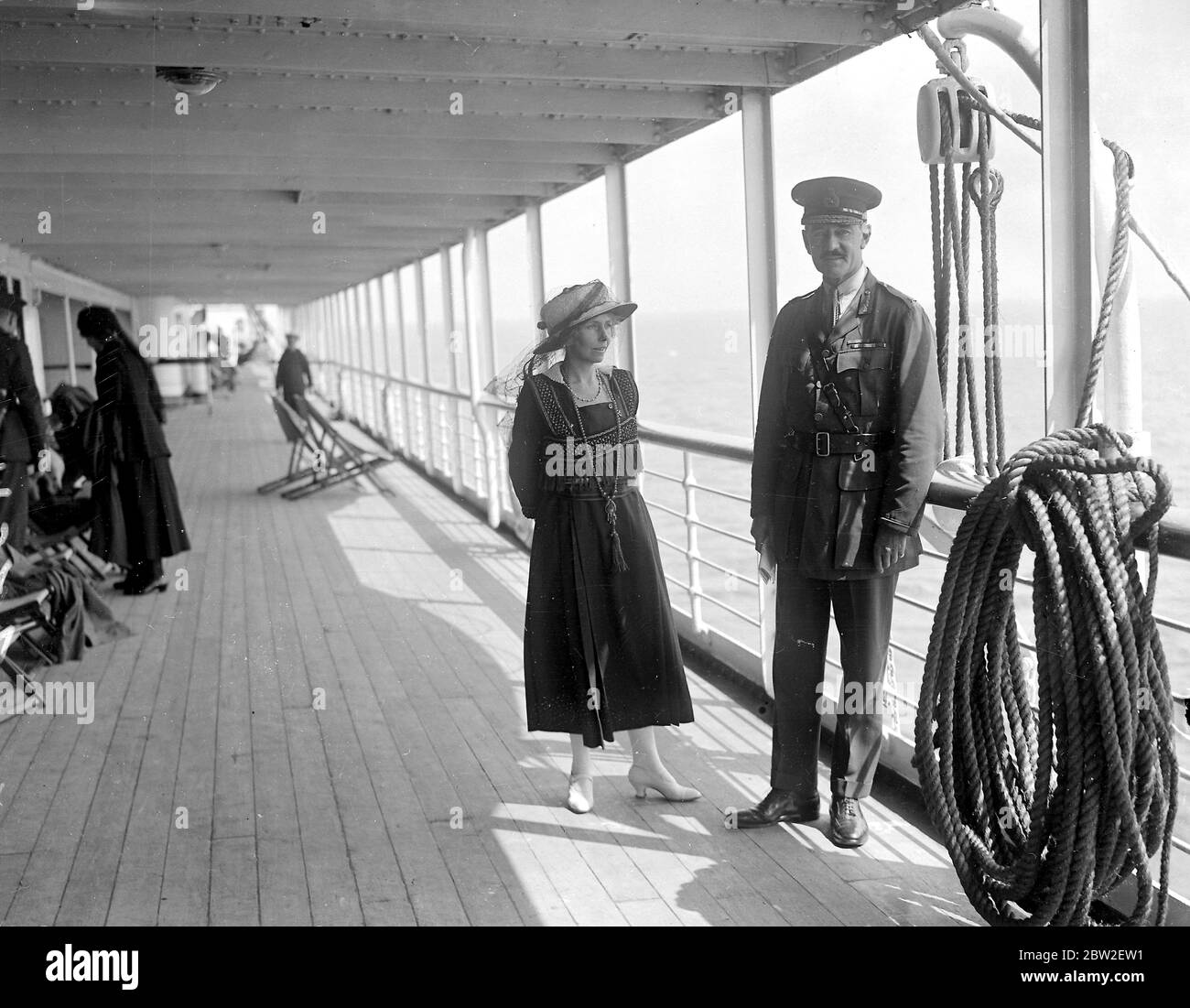 Die Flotte in Southend. General und Hon, Frau Claud Romen. Stockfoto