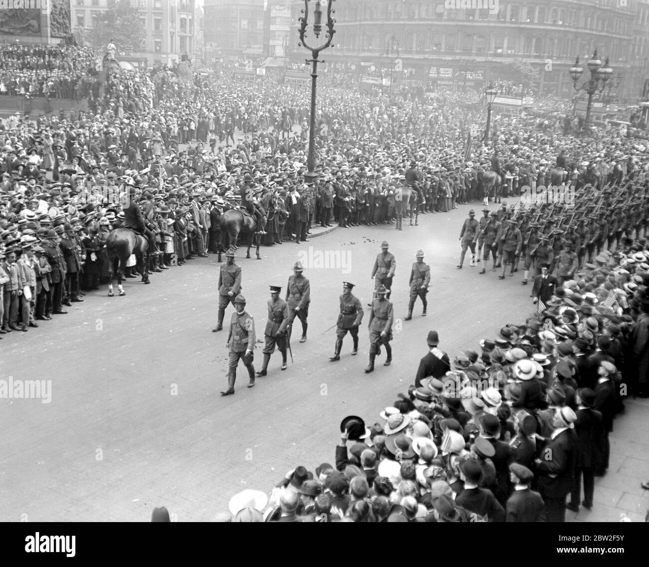 Amerikanische Truppen in London. Bis 15. August 1917 Stockfoto