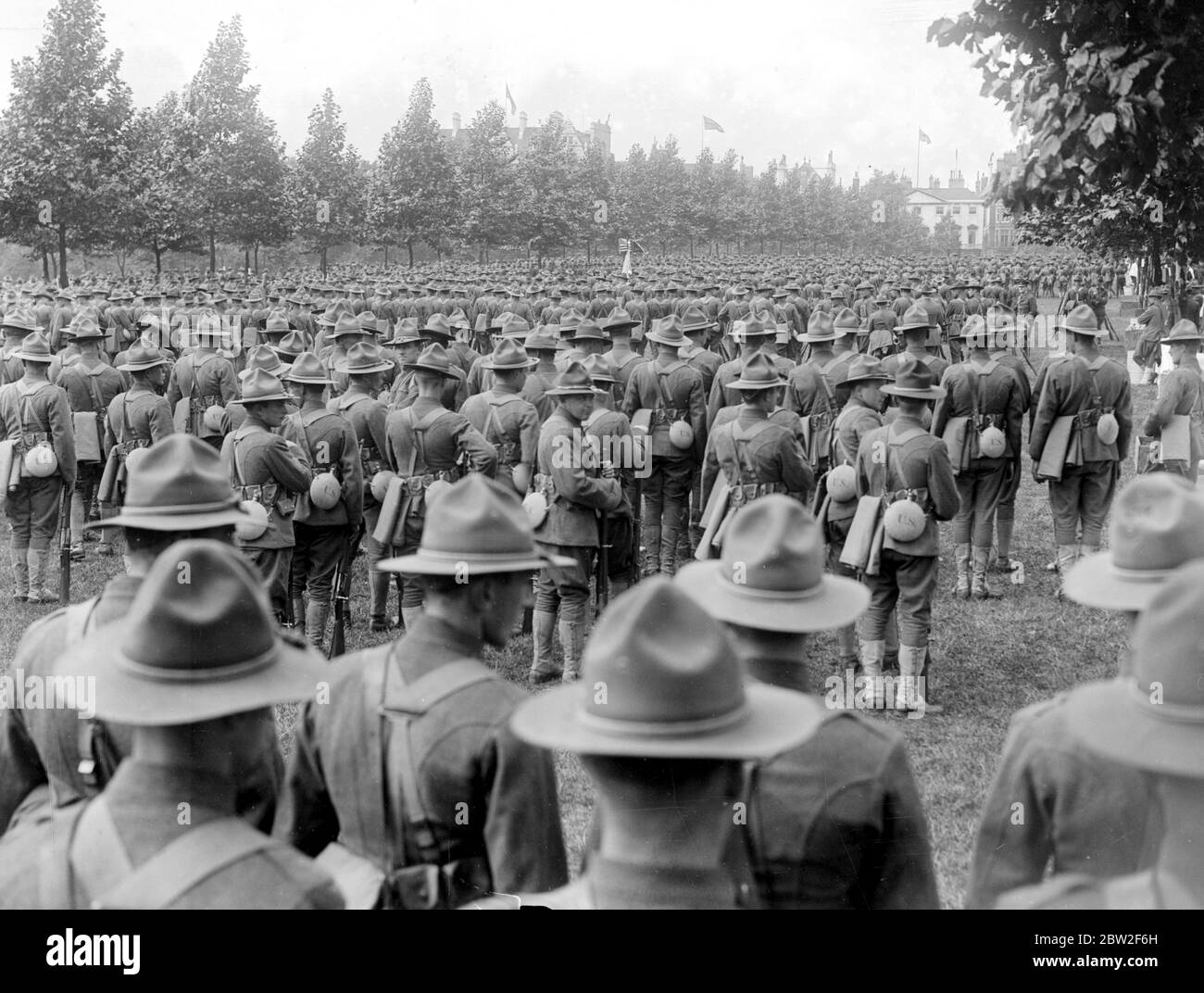 Amerikanische Truppen in London. Bis 15. August 1917 Stockfoto
