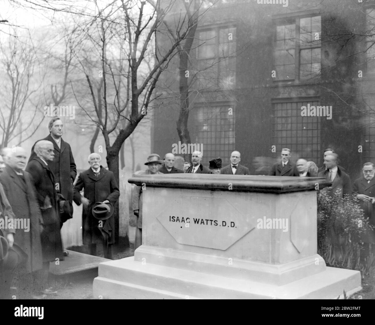 Isaac Watts Grab in Bunhill Fields, London. 29. November 1924 Stockfoto