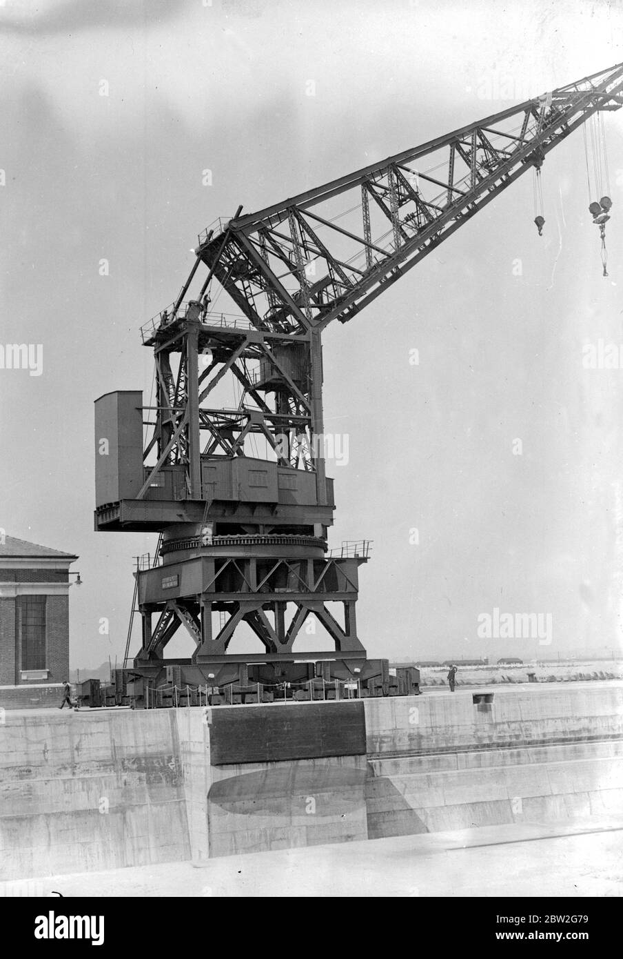 Riesiger Kranich, König George V Graving Dock 1935 Stockfoto