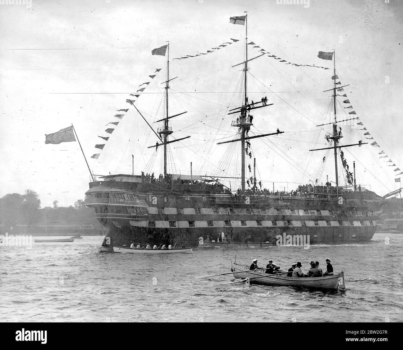 Ausbildungsschiff H.M.S. Worcester. 17 Juni 1931 Stockfoto