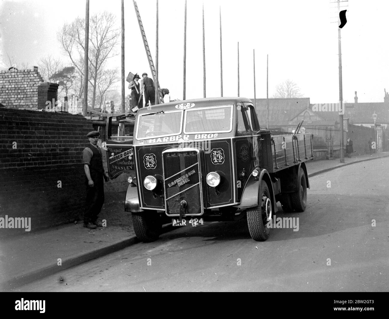 Zu verkaufter PKW/Lieferwagen: E. R. Foden & Son Diesel 1934 Stockfoto