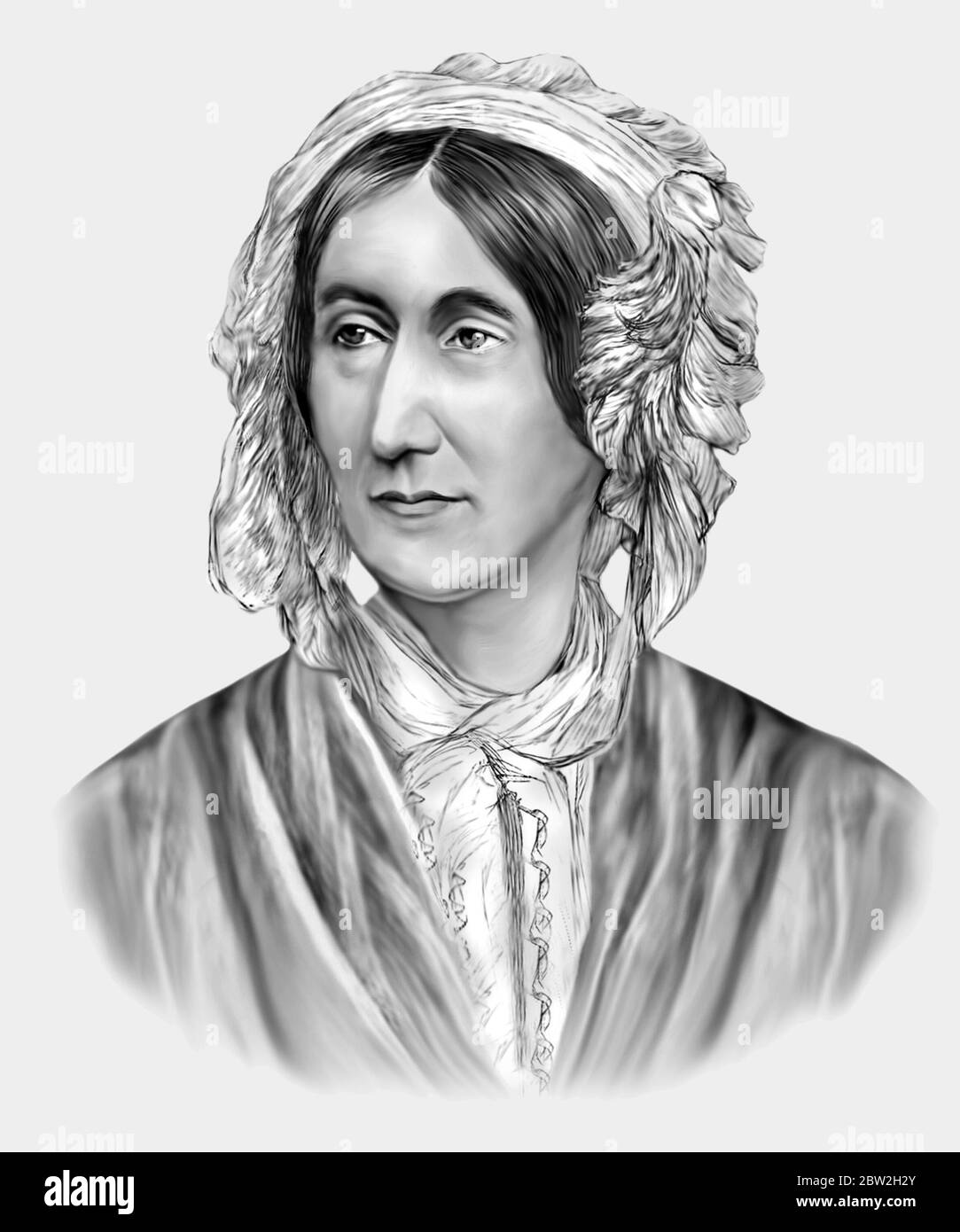 Mary Somerville 1780-1872 Schottische Wissenschaftsschriftstellerin Polymath Stockfoto