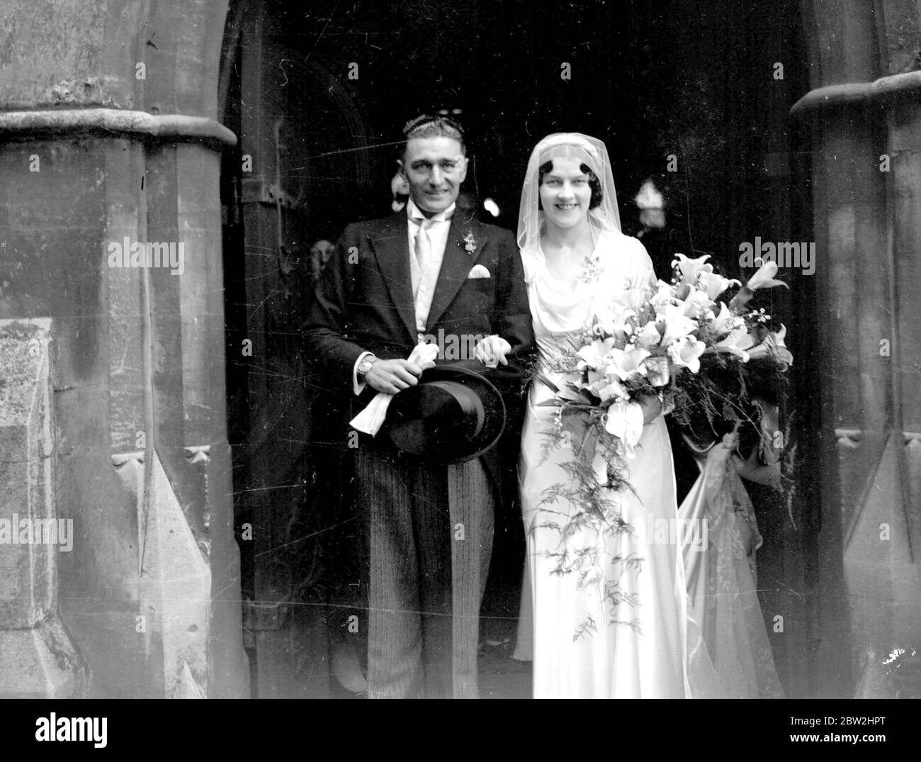 F.G Walter und D.C. Kendrich Hochzeit. 1934 Stockfoto