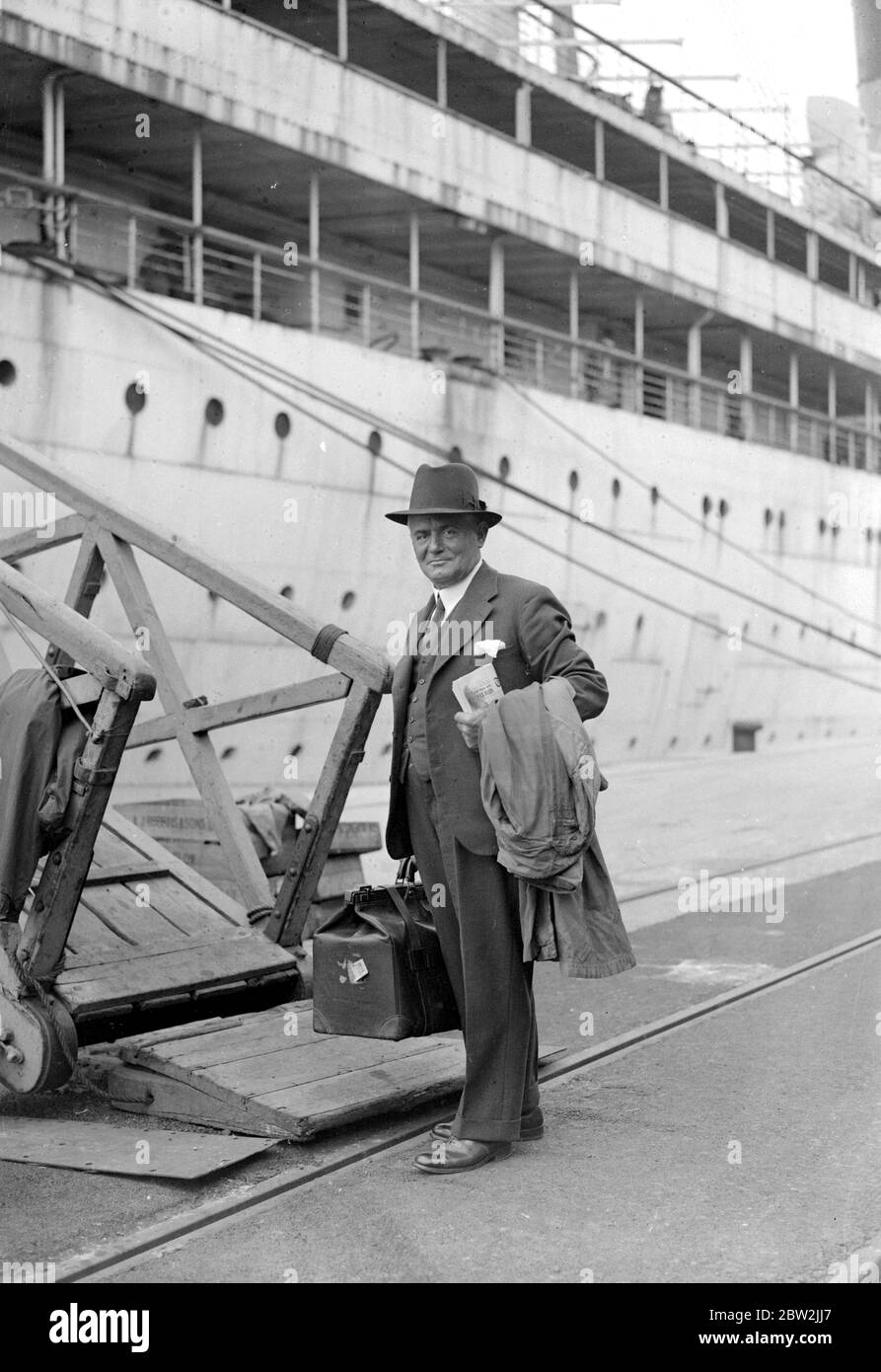 Captain J. T. Braun von SS Mauretania. Stockfoto