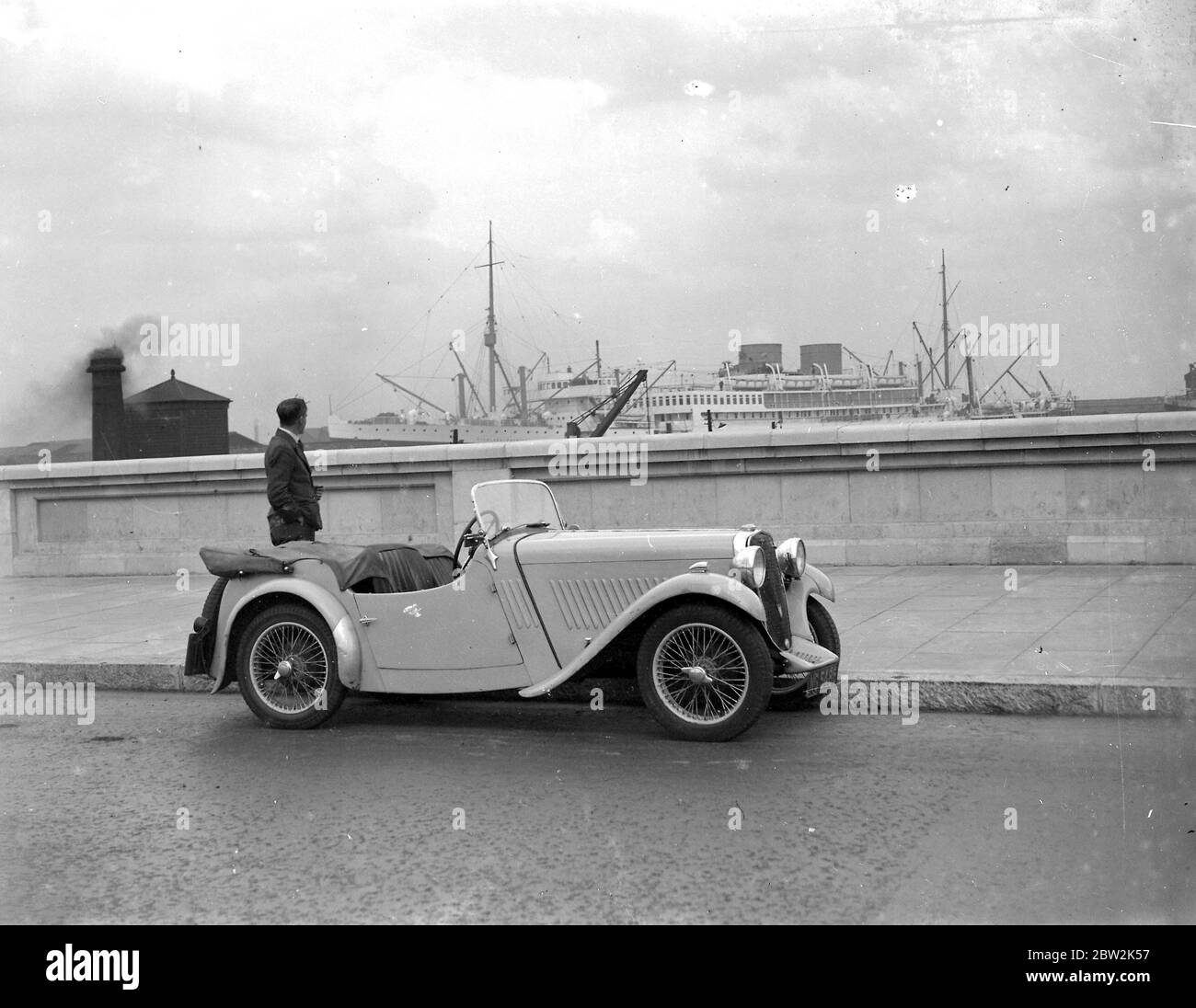 Silvertown Way mit Singer Le Mans. 1934 Stockfoto