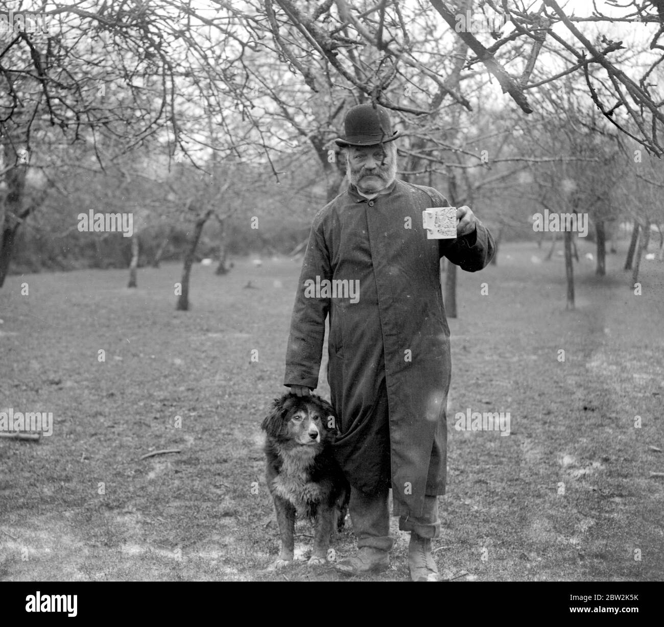 Wassiling in Cullompton, Devon. Herr Henry Blackmore , Batts Farm , Uffculm in der Nähe von Cullompton . [Kein Datum] Stockfoto