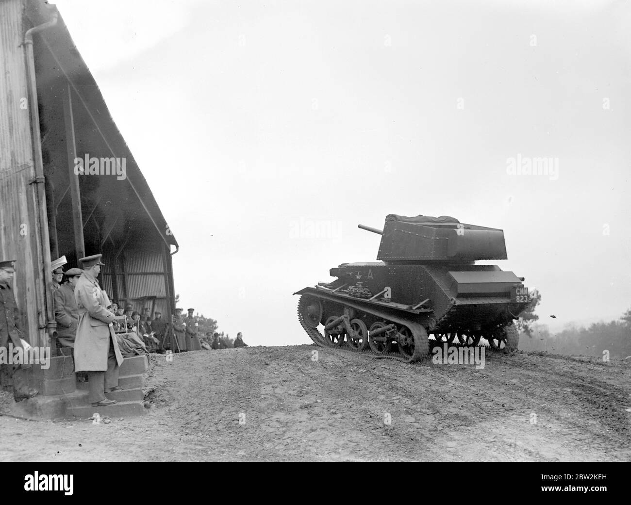 Mittlerer Tank (AG) bei Miles Hill. 22 Februar 1939 Stockfoto