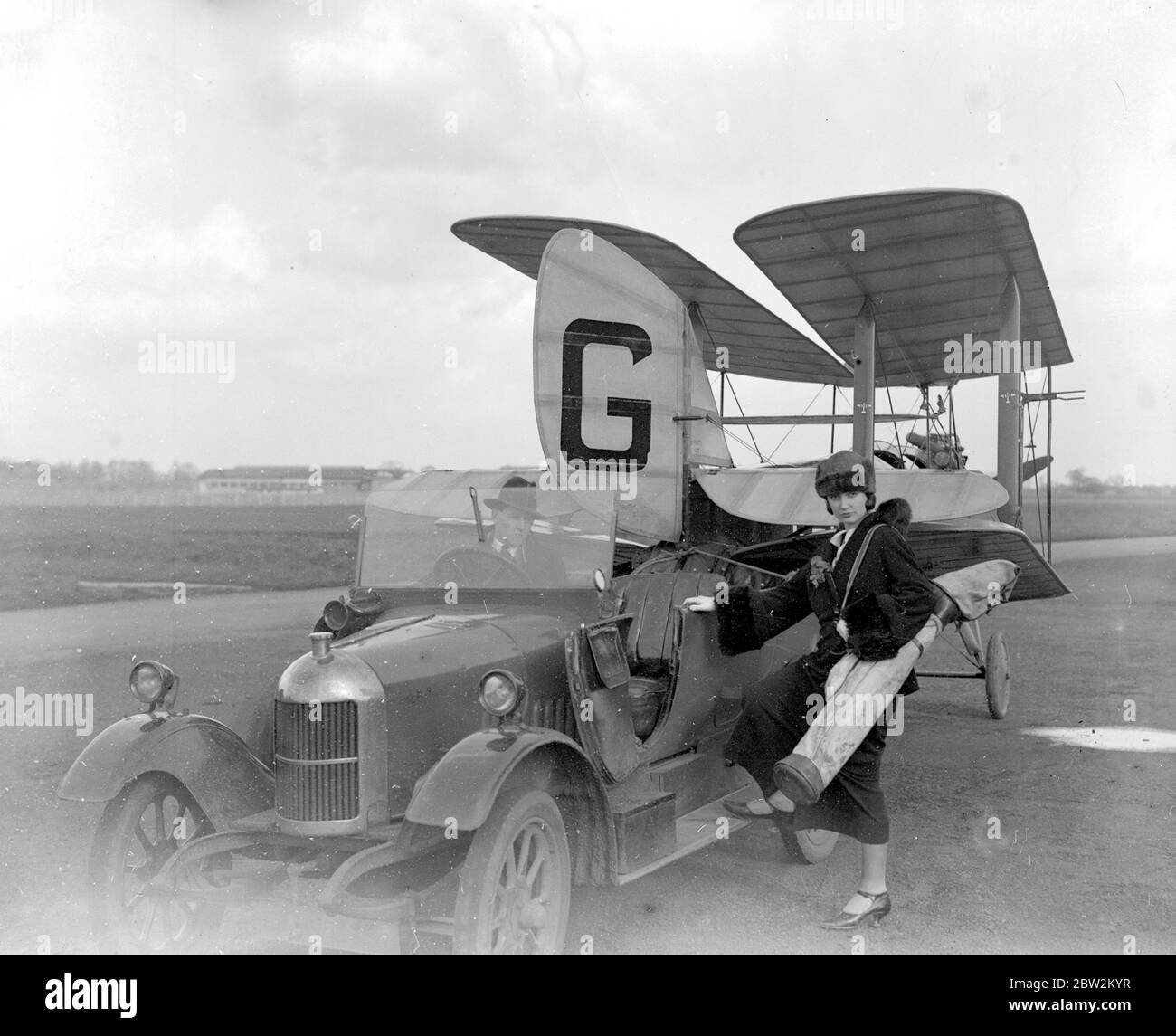 Das Moth-Babyflugzeug, vom De Haviland Aerodrome, Stage Lane, Hendon. 28 Februar 1925 Stockfoto