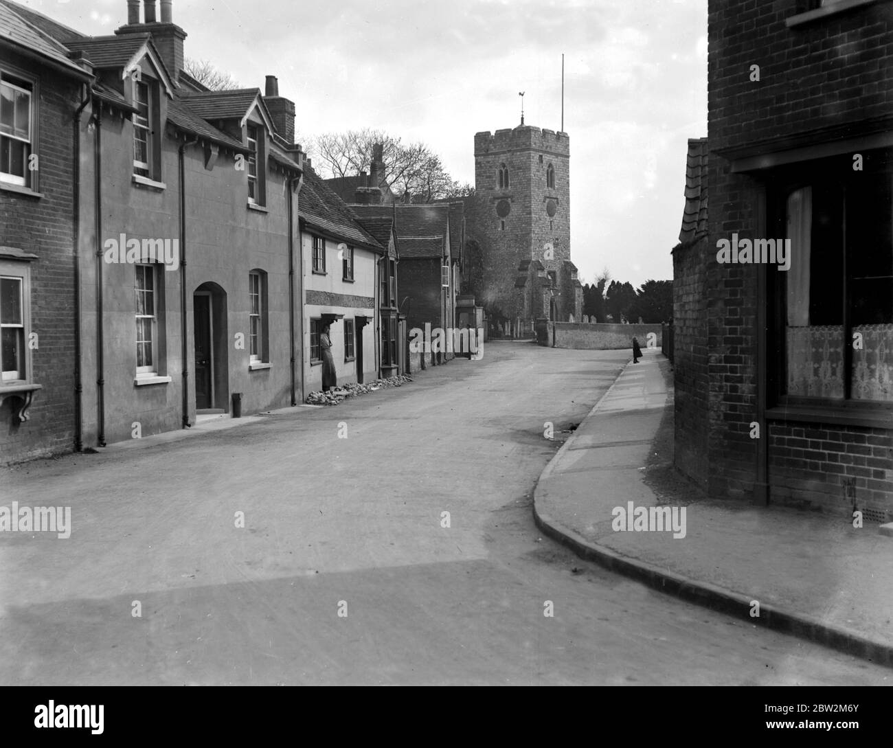 Woking Street Szene. 1914-1918 Stockfoto