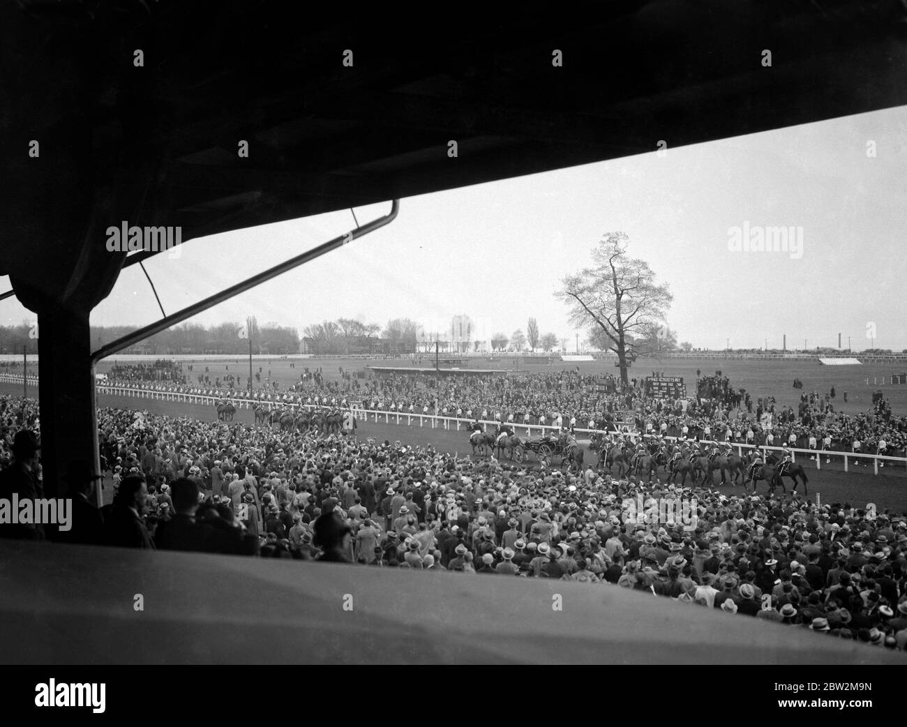 Die Königliche Tour durch Kanada und die USA von König George VI und Königin Elizabeth, 1939 der König und Königin fahren die Rennstrecke in Woodbine Park Rennbahn, Toronto, um die Ausführung des King ' s Plate Race zu sehen. Stockfoto