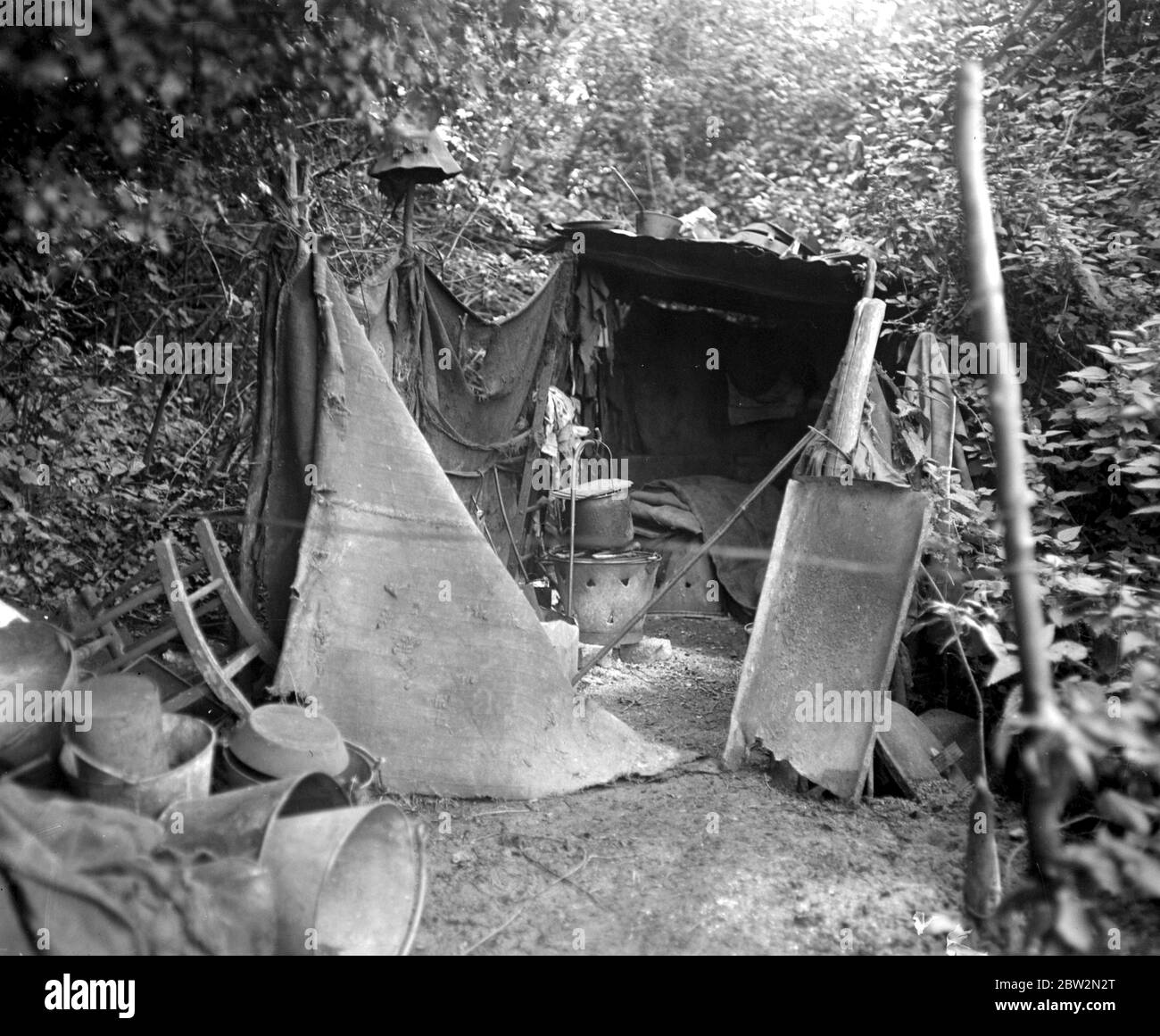 East End Aliens erobern Surrey Dörfer, um aus den Luftangriffen zu bekommen. 26. September 1917 Stockfoto