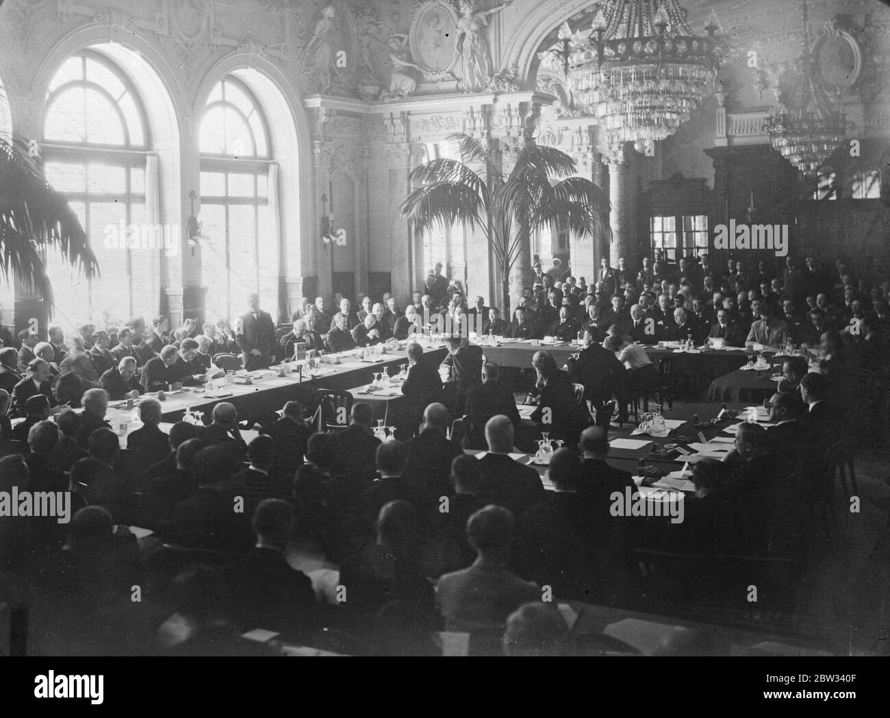 Allgemeine Ansicht der Konferenz von Lausanne . 30 Juni 1932 Stockfoto