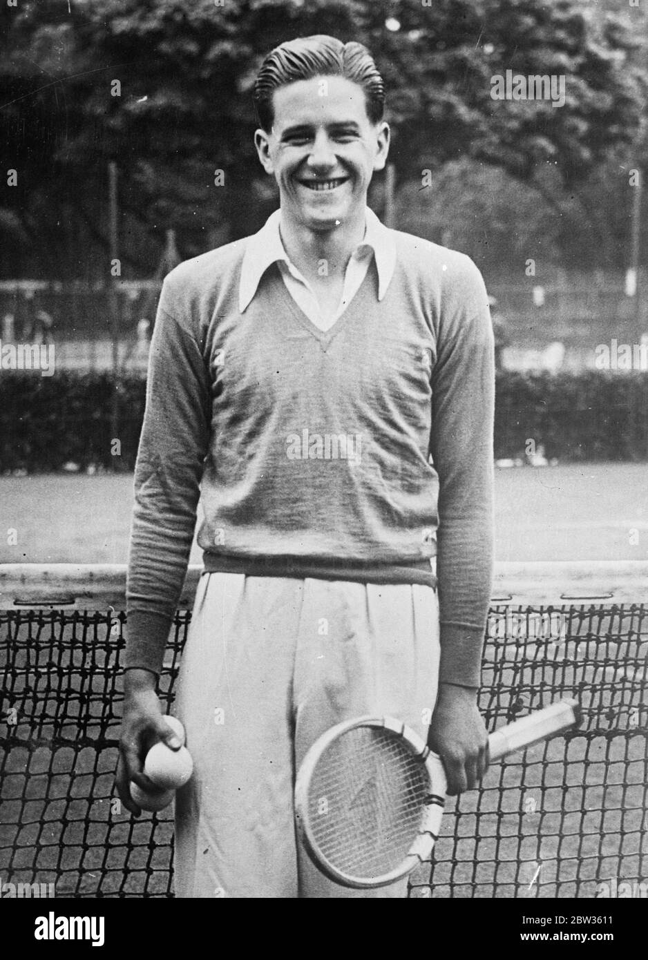 Frankreich ' s junge Linke - Hand Tennis Hoffnung . 16 Mai 1933 Stockfoto