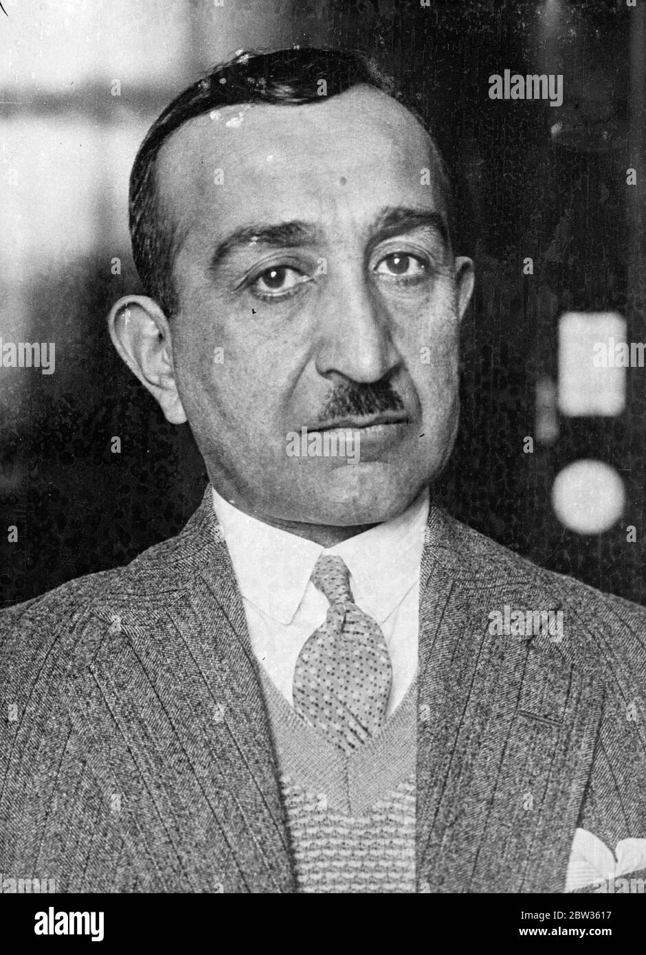 Bruder des Königs von Afghanistan . 20 Mai 1933 Stockfoto