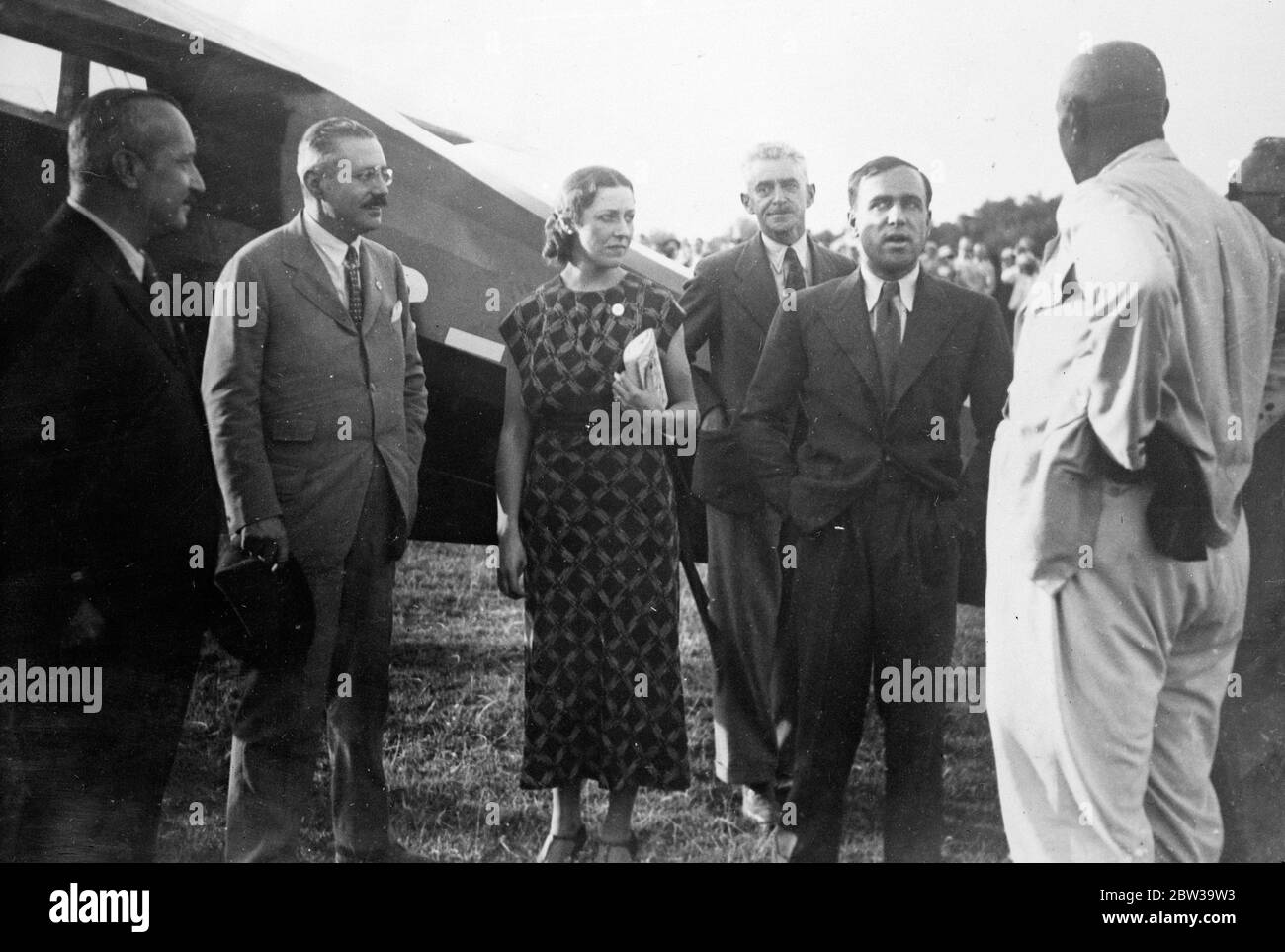 Herr und Frau Mollison Ankunft in Szeged . 19 Juli 1935 Stockfoto