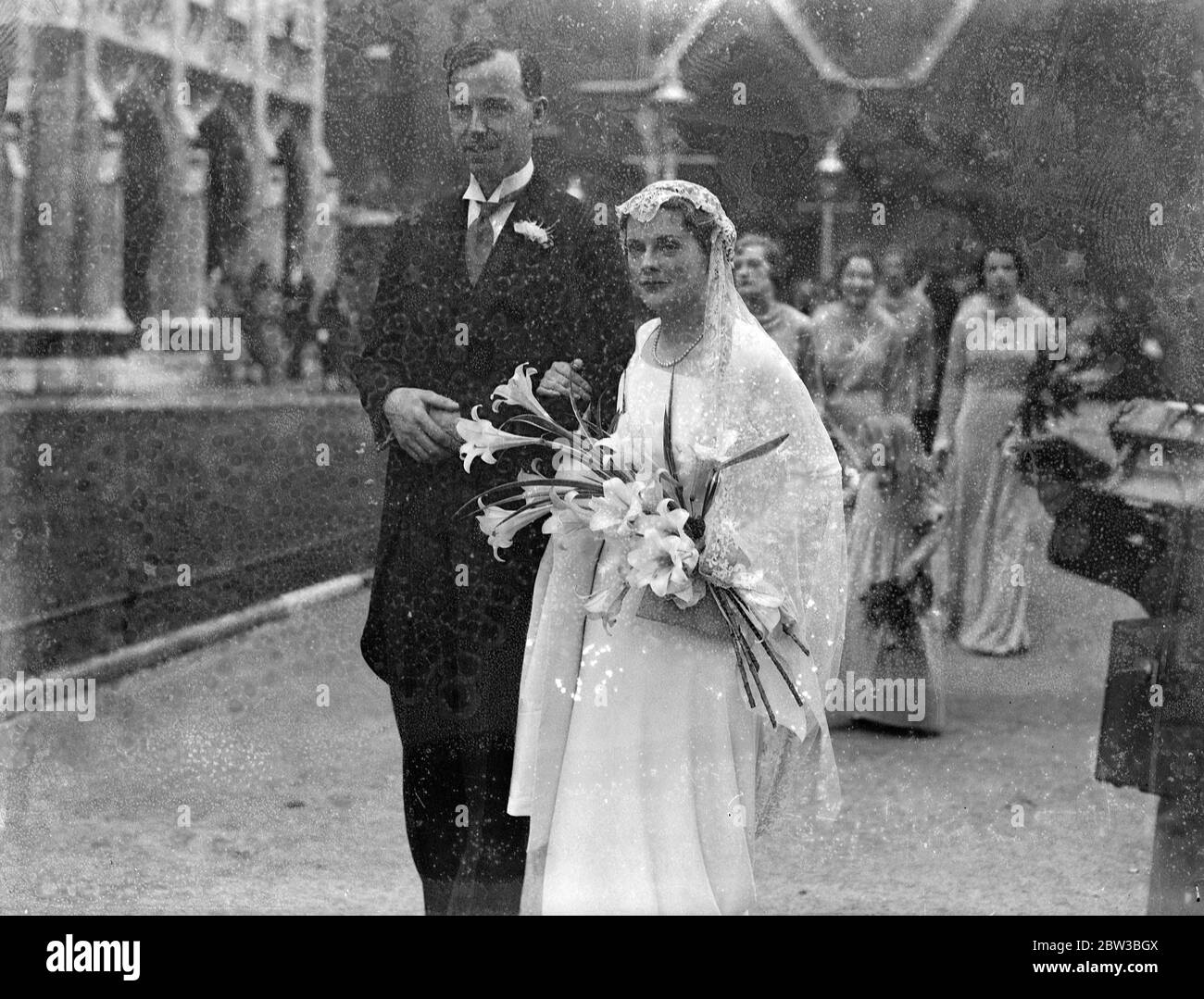 Lord Clive vermählt sich mit Miss Vida Cuthbert. 18. Oktober 1934 Stockfoto