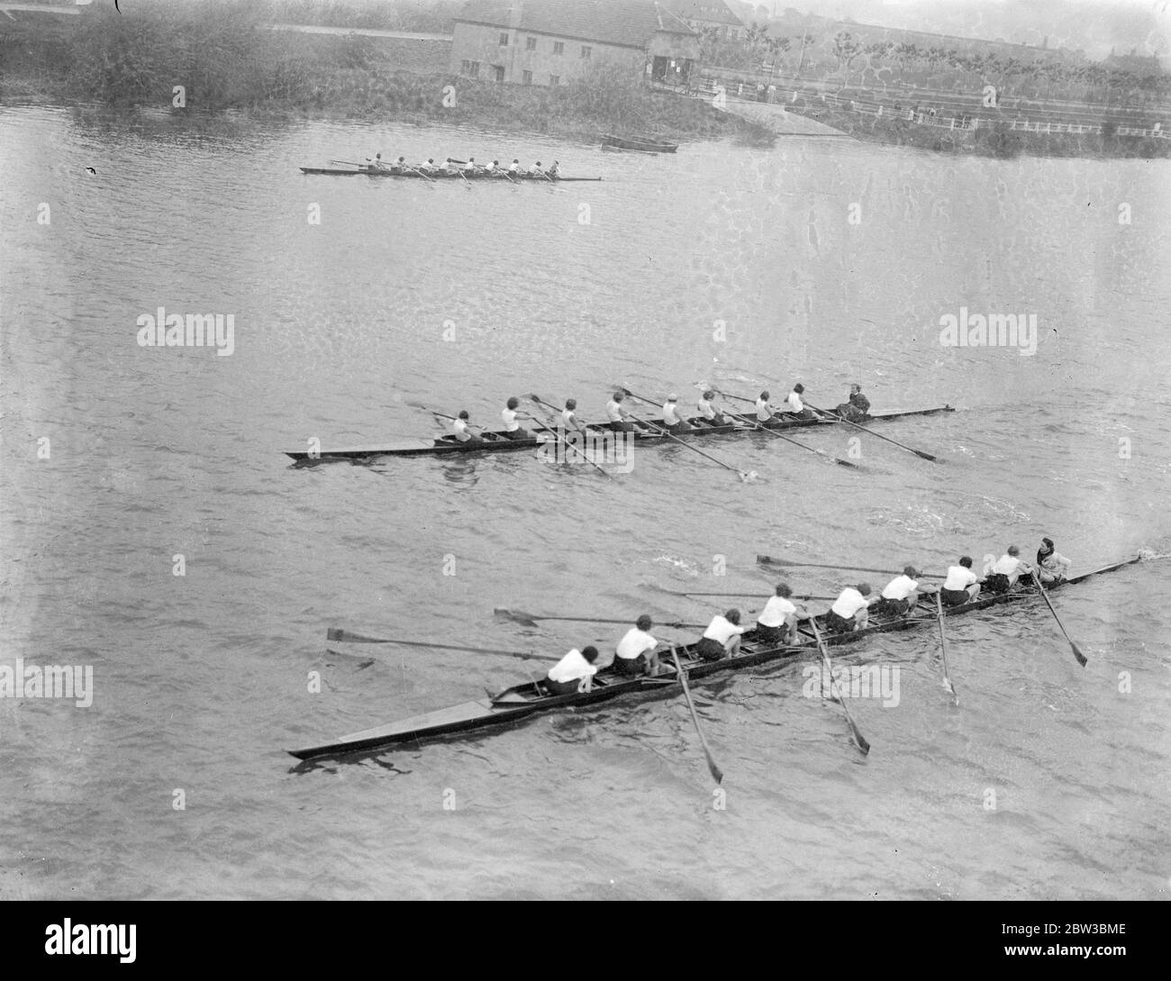 Alpha Rowing Club in Barnes, London. 20. Oktober 1934 Stockfoto