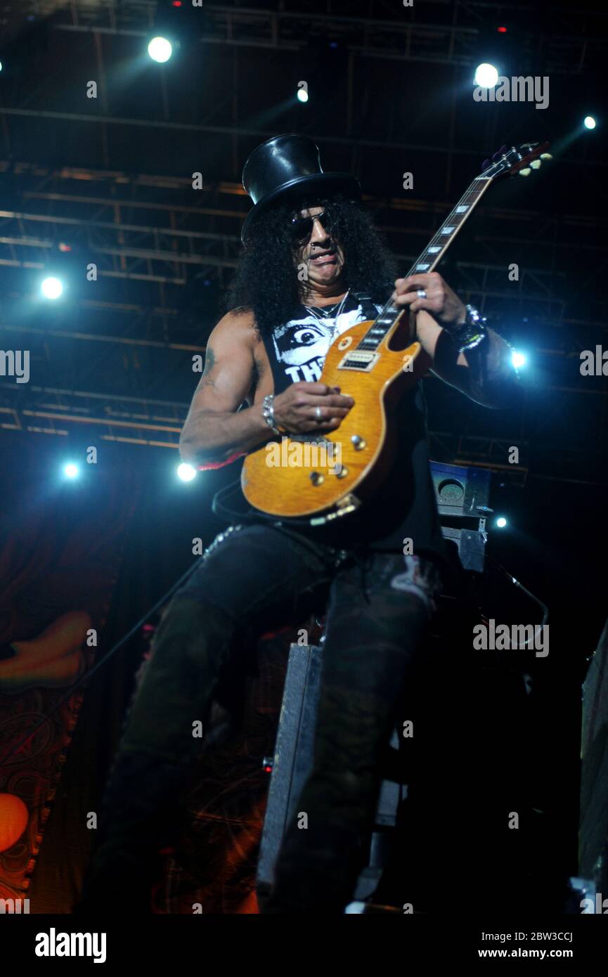 Mailand Italien 28. Juli 2011: Slash in der Arena Civica Stockfoto