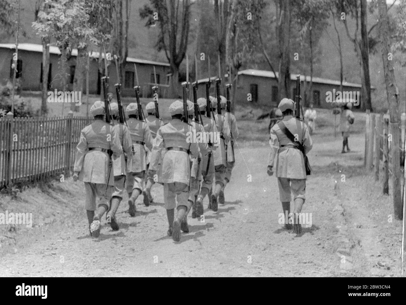 Sikh Wache bei der britischen Gesandtschaft in Addis Abeba. 24. September 1935 Stockfoto