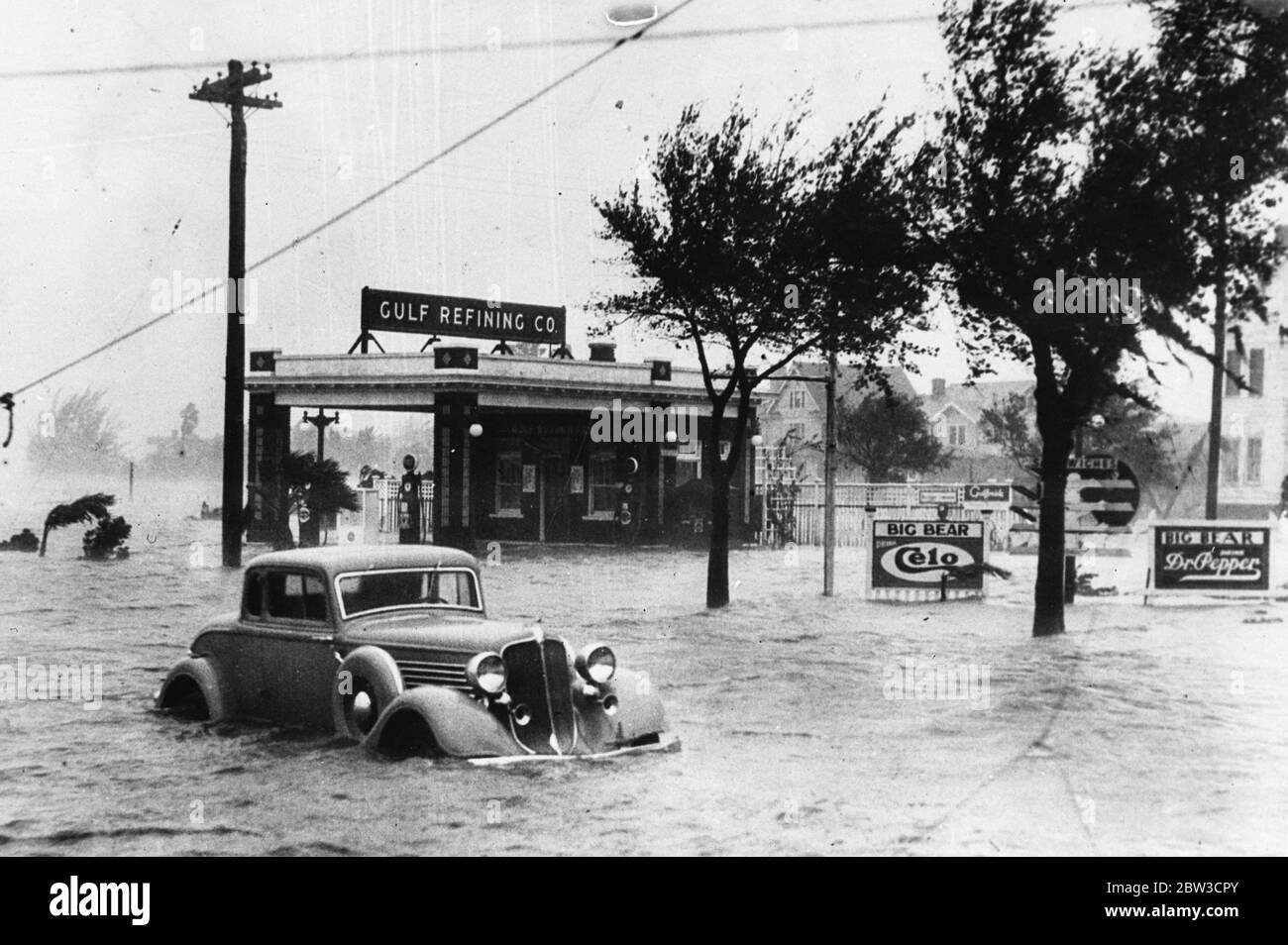 Hurrikan verwüstet Florida . Hunderte Tote . 14. September 1935 Stockfoto