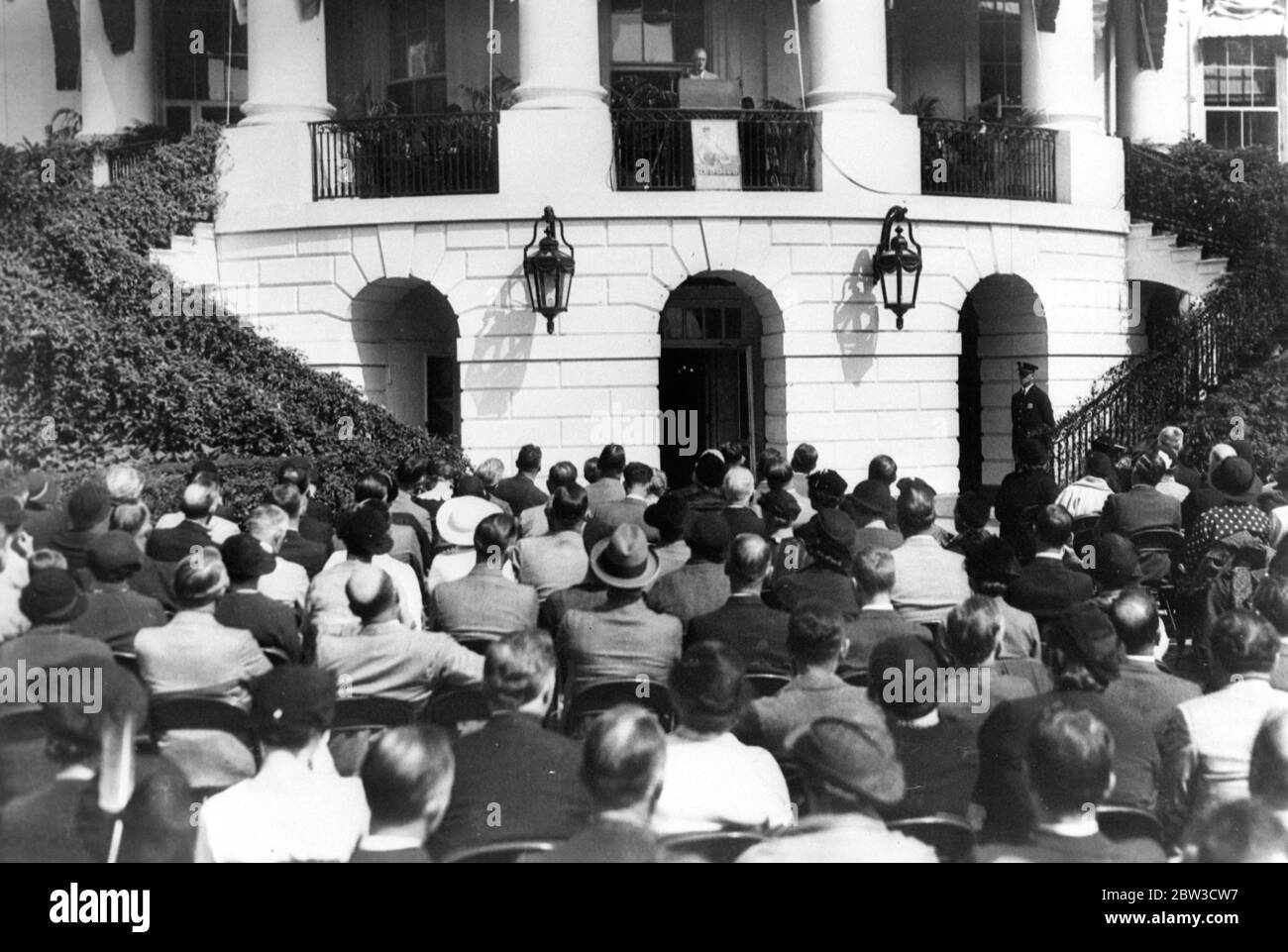 Präsident Roosevelt spricht zu Human Need Conference . 28. September 1934 Stockfoto