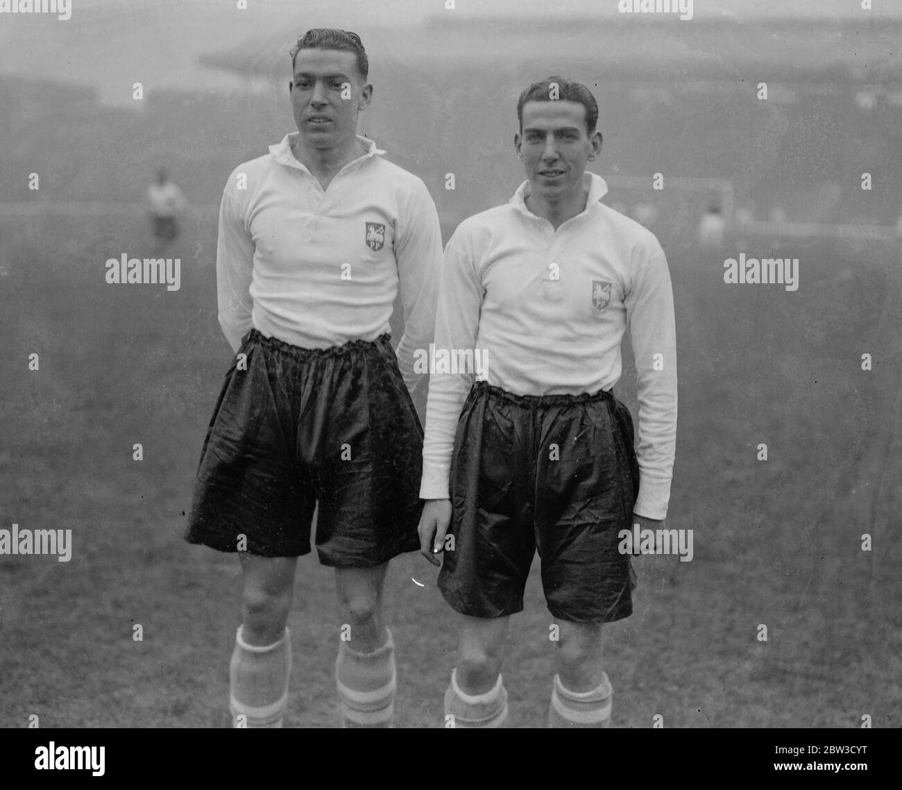 Frank und Hugh O'Donnell Fußball Brüder von Preston . 26. Oktober 1935 Stockfoto