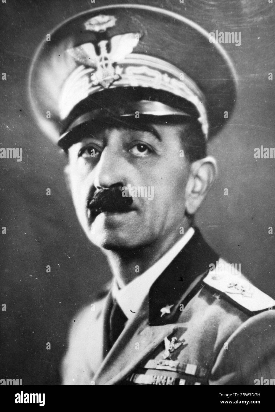 Kommandant der italienischen Vormarsch in Abessinien . General Marsvigna , der die rechte Spalte des italienischen Vormarsch auf Adowa befehligen wird. 1935 Stockfoto