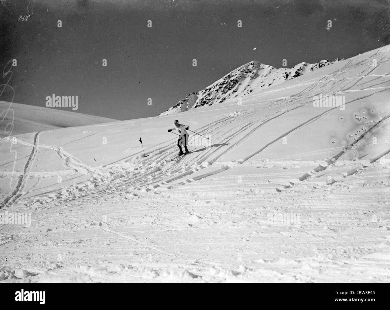 Cambridge schlug Oxford im Skisport Match in St. Moritz. 27 Dezember 1934 Stockfoto