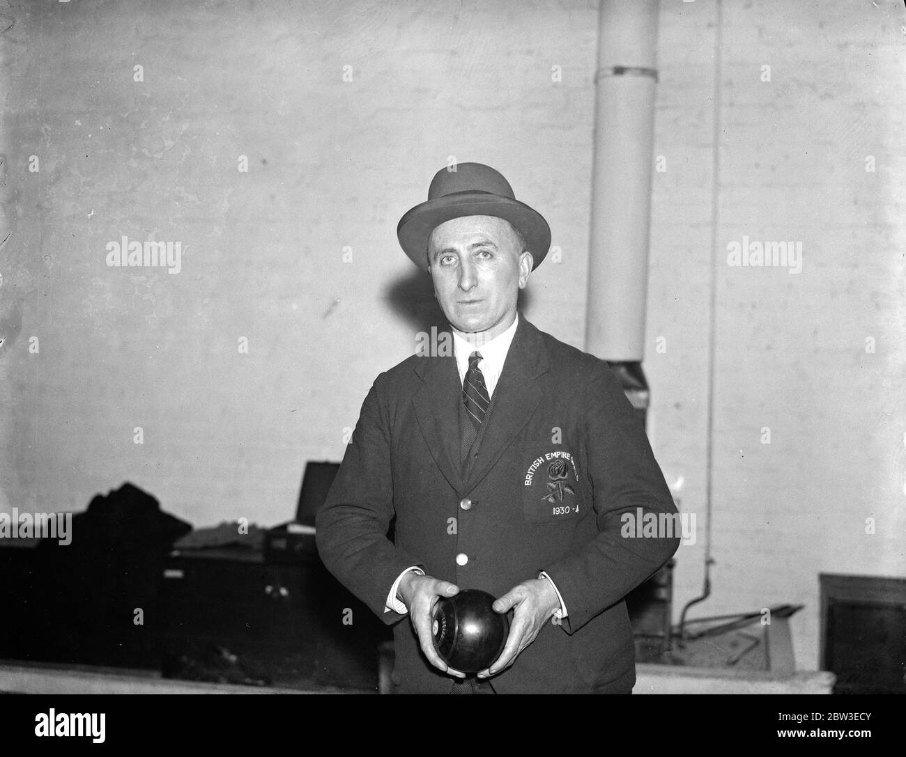Empire Games Champion Kapitän britischen Team für American Cup . 25. Januar 1935 Stockfoto