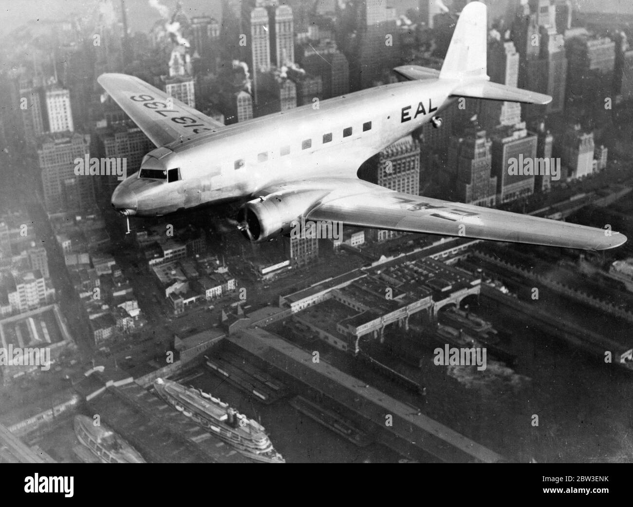Die Douglas DC2 zweimotorigen Flugzeug. 10. Januar 1935 Stockfoto